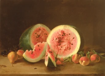 Stillleben mit Wassermelone, 1865
